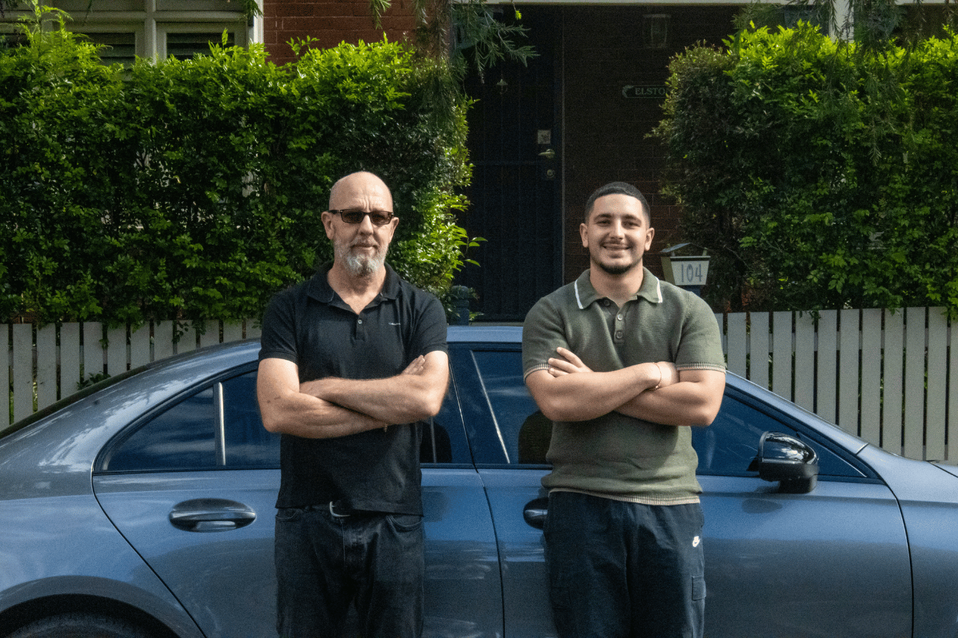 Outdoor team meeting or discussion in a casual setting