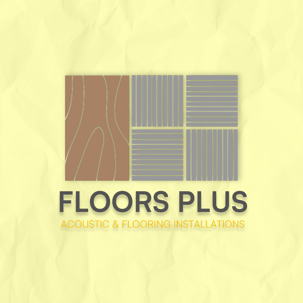 Floors Plus logo on yellow background